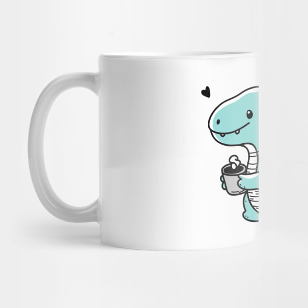 Dinosaur with coffee by StickerMainia